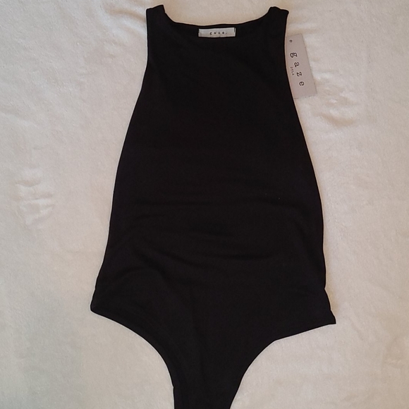 gaze Tops - Gaze Black Bodysuit Size Small NWT